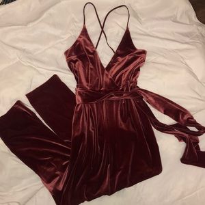 Express velvet jumpsuit